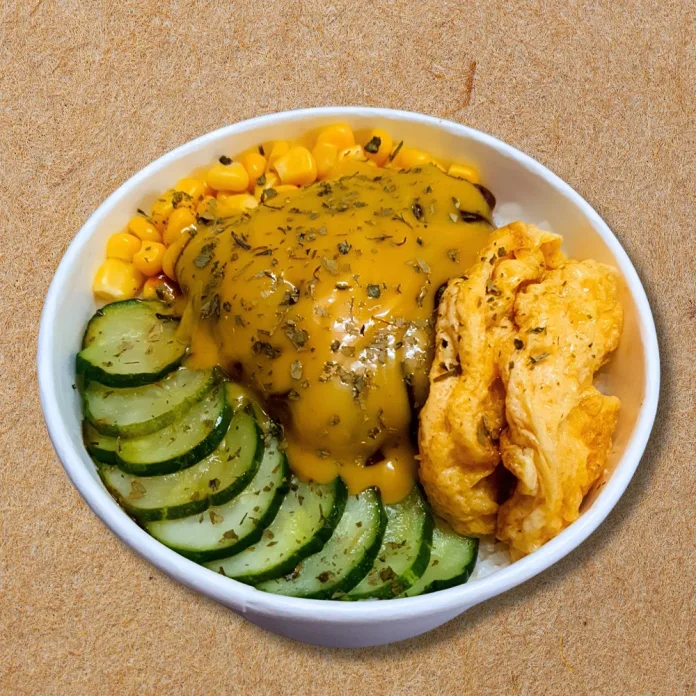 burger mù tạt Cơm Burger Sốt Mù Tạt Mật Ong