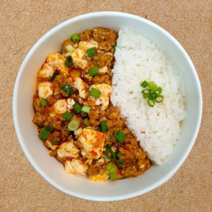 đậu hũ thịt bằm Cơm Đậu Hũ Thịt Bằm Xốt Tứ Xuyên