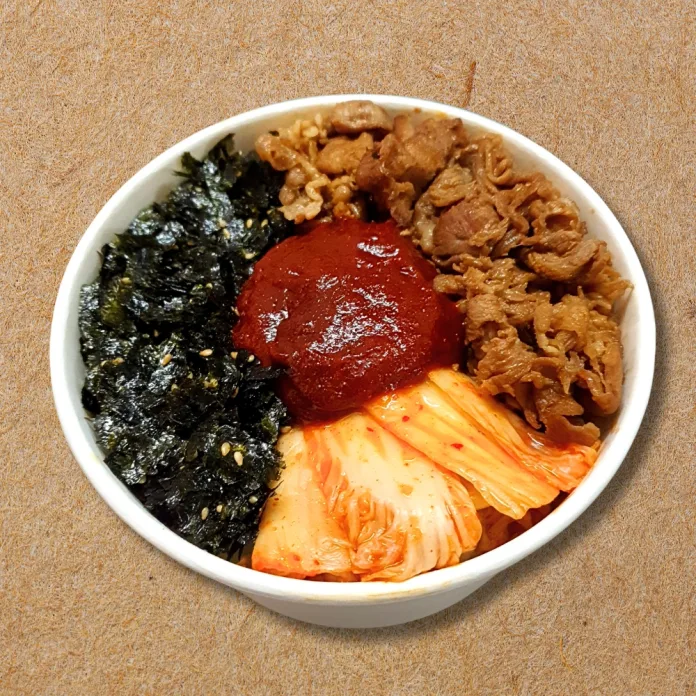 trộn bò Cơm Trộn Thịt Bò Kim Chi Rong Biển